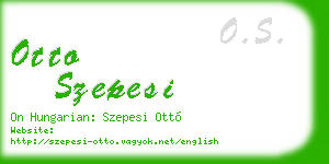 otto szepesi business card